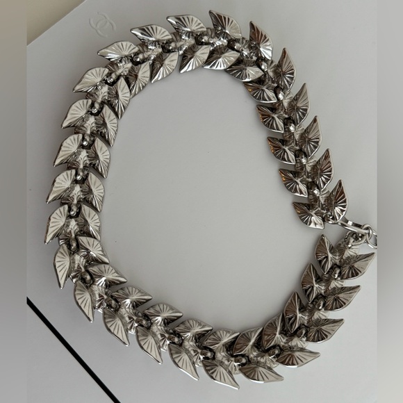 YSL *Limited Edition* Collectors Piece Rhinestone Silver Plated Necklace - Picture 3 of 10